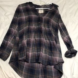 american eagle half button up